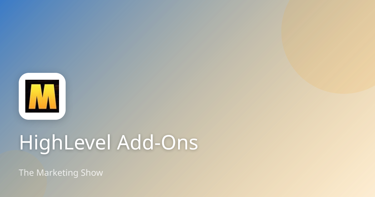 HighLevel Add-Ons