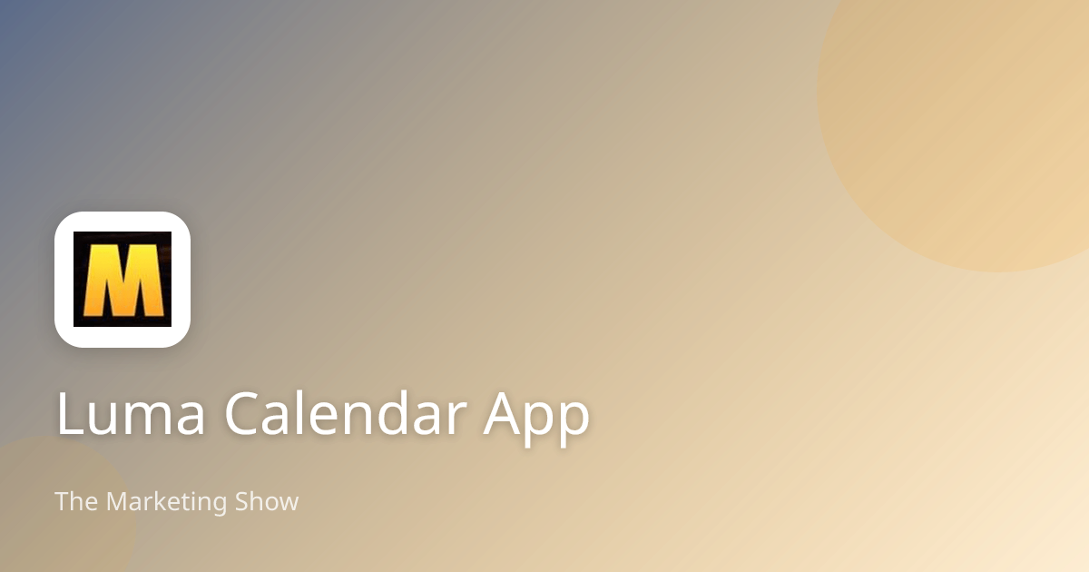 Luma Calendar App